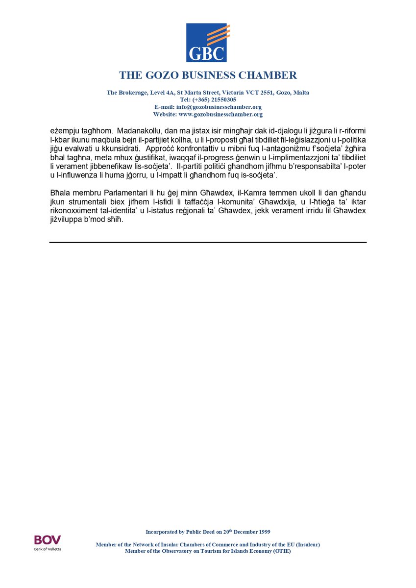 The Gozo Business Chamber tweet media