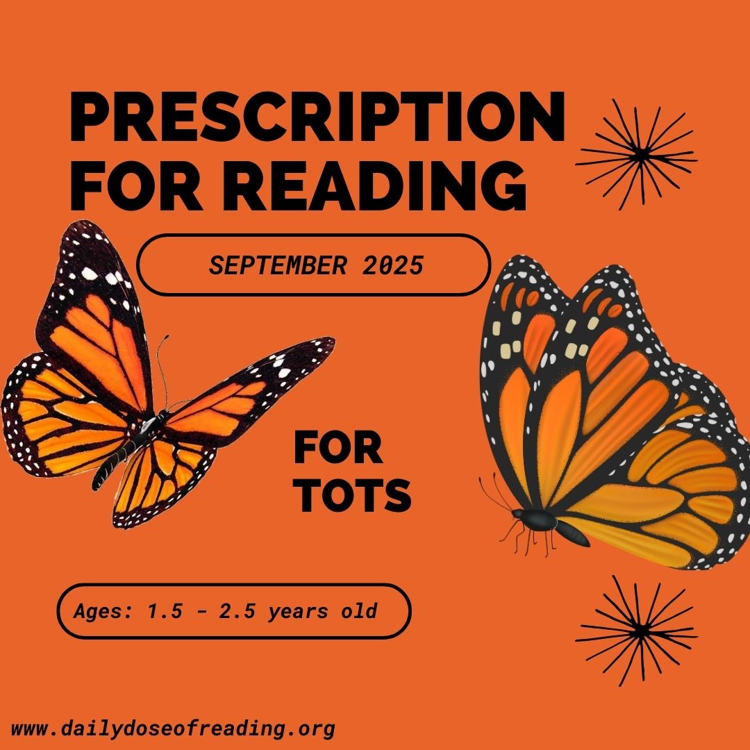DDReading's tweet image. Prescription for Reading #1 for September 2025! Ages 18 months-2.5 years.
Waiting for Wings: ow.ly/oz8o50WSKoV
Monarch Butterfly: ow.ly/RYrb50WSKoU
#booksforkids #books #parenting #kids