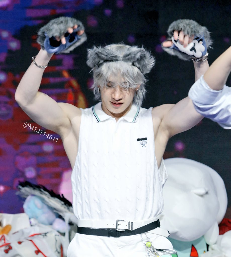 THIS PHOTO OF BANG CHAN?? HIS ARMS??