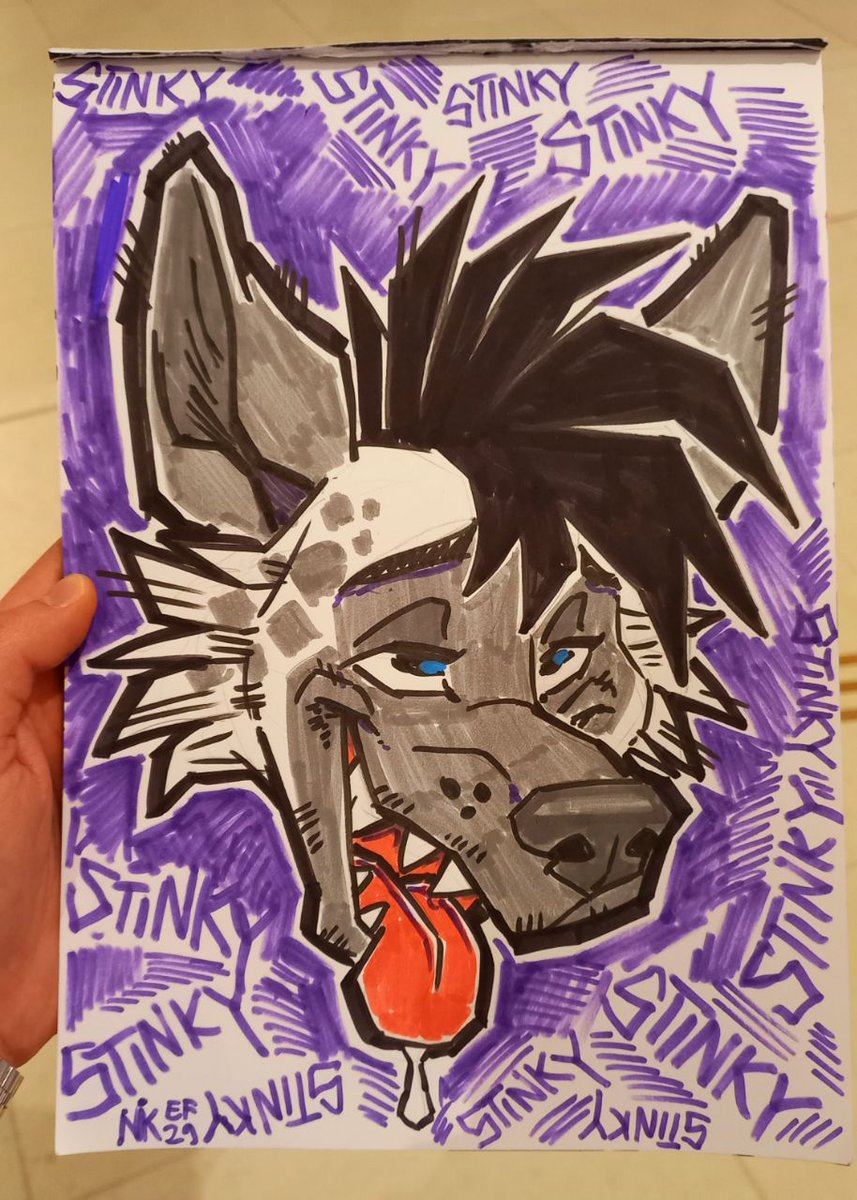 Stimky! 🥴

Last con artwork on #Eurofurence29