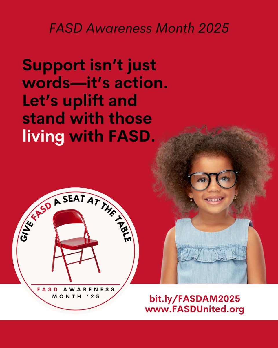 FASDUnited's tweet image. This FASD Awareness Month, our message is simple: support is action. We are committed to uplifting those living with FASD and ensuring their voices are heard. Join us in this important work. Find out how you can contribute: bit.ly/FASDAM2025. #FASD #FASDAwarenessMonth