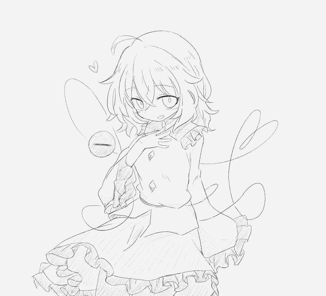 鉛筆風のブラシで描いたアナログっぽい線が一番好きかも