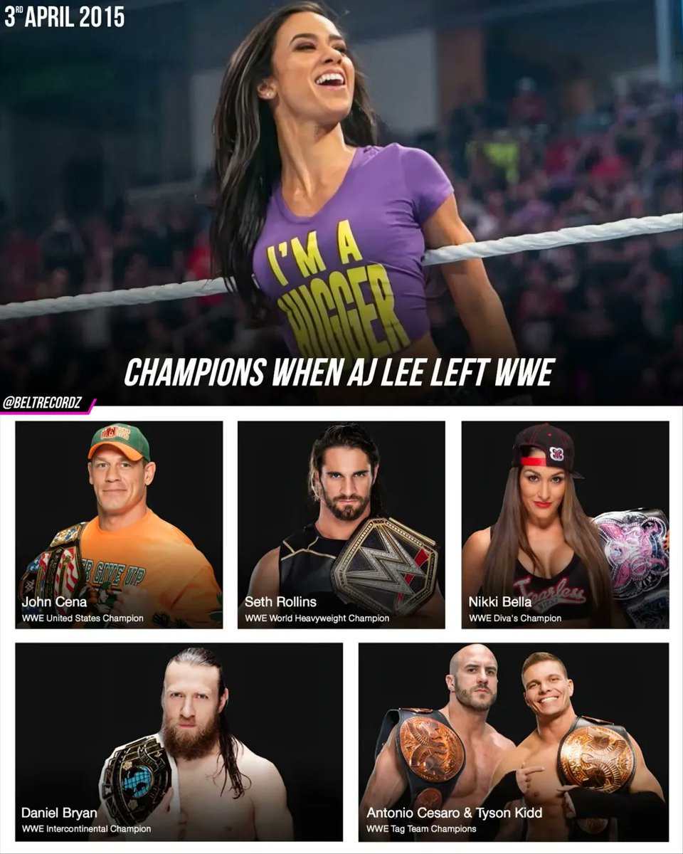 WWE Champions when AJ Lee Left WWE...