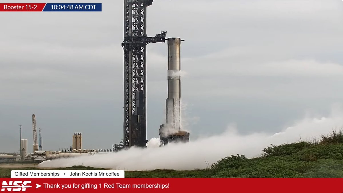 About 5-10 minutes to Static Fire.