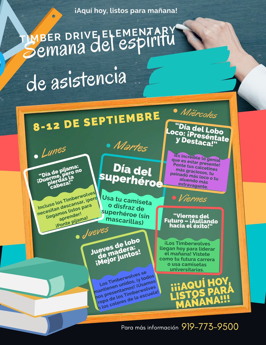 September is Attendance Awareness Month &amp; we're promoting the importance of regular attendance! Being present helps with learning, both academically &amp; socially!  This week is spirit week &amp; we want it to be our best week of attendance yet!  <a href="/JamesOverman4/">James Overman</a> <a href="/SEasternArea/">WCPSS Southeastern Area</a> #SEAdriving