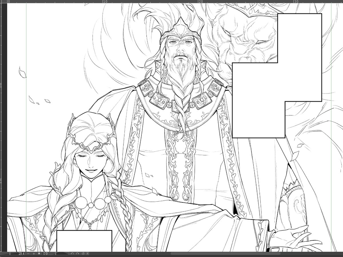 繼續wip
在一篇沒有女神和王只有笨蛋夫婦的笨蛋漫畫裡還是很認真地畫女神與王