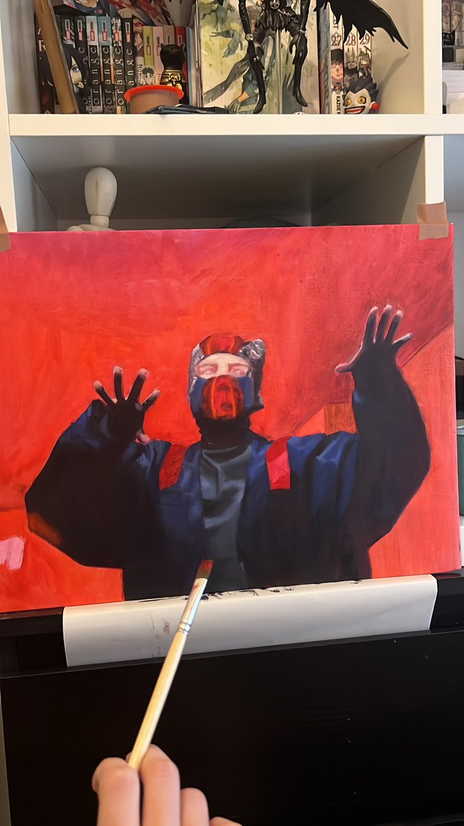 R0R010_'s tweet photo. Estoy luchando para pintarle la cara a Tyler, pero confío en el proceso (o no) https://t.co/xy94ykq8Rt