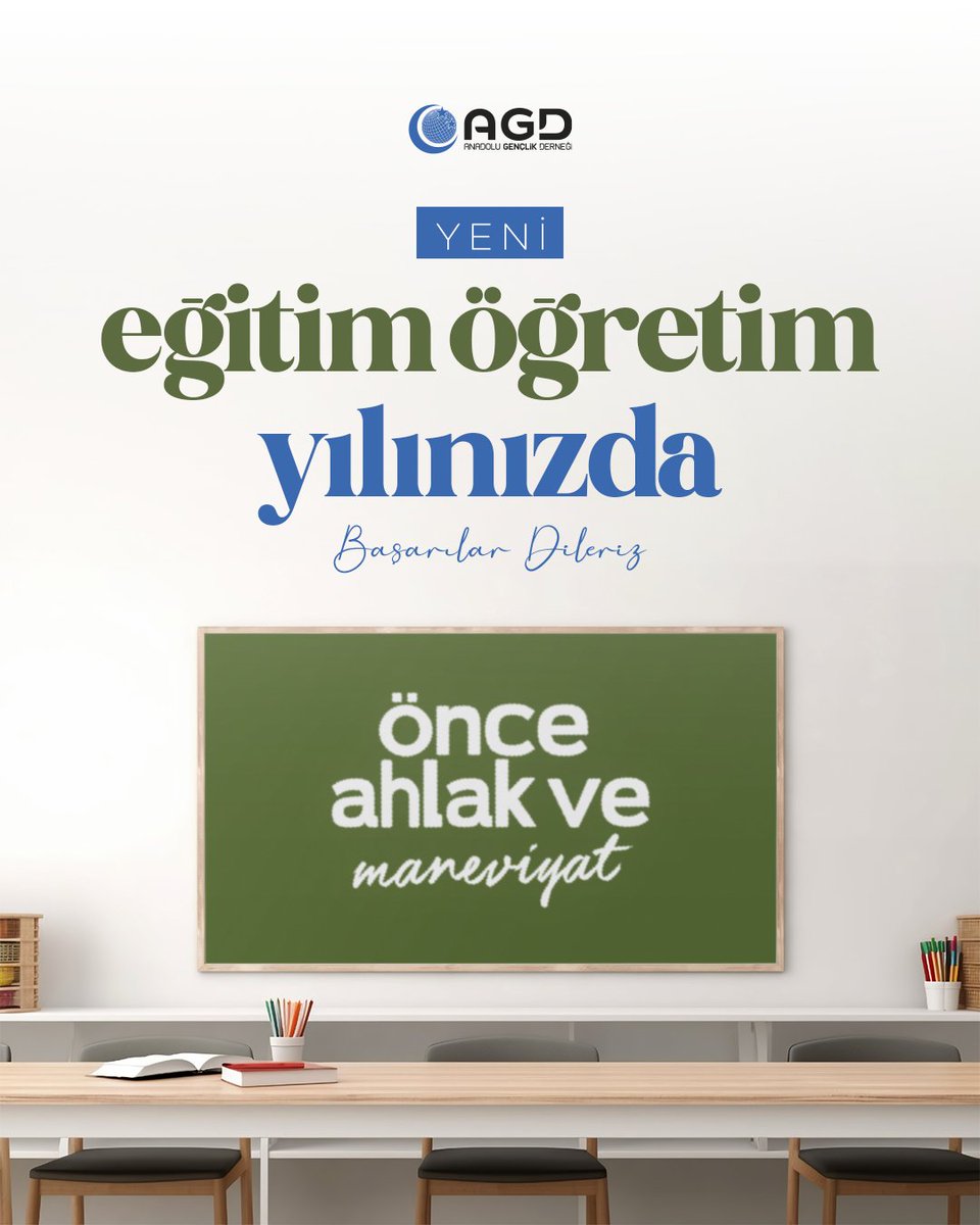 agdorgtr's tweet photo. 📍"Önce Ahlak ve Maneviyat"

Yeni eğitim - öğretim döneminizde başarılar dileriz.

#ÖnceAhlakveManeviyat https://t.co/JOBibm06JR