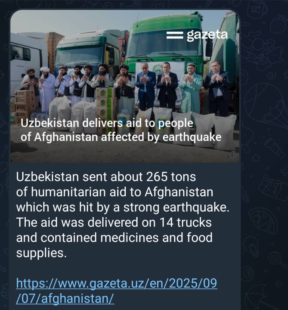 Kudos to Uzbekistan for this crucial support in time of great need <a href="/TajudeenOyewale/">Dr. Tajudeen Oyewale</a>