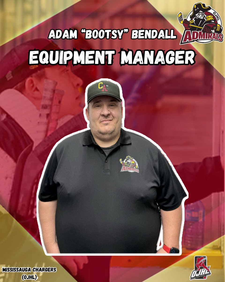 Please Welcome, Equipment Manager “BOOTSY” Adam Bendall to the Caledon Admirals, for the 2025/2026 <a href="/OJHLOfficial/">OJHL</a> season‼️👀 

Bootsy bring a decade plus experience from working with <a href="/chargersojhl/">Mississauga Chargers</a> &amp; we’re thrilled to have him💪🏻

#AdmiralsHockey #StandByTheAdmirals #TrustTheProcess