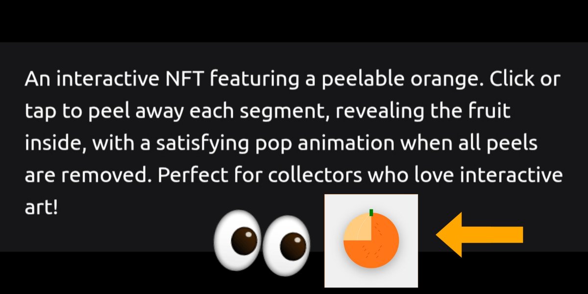 toos_pooky (@toos_pooky) on Twitter photo Upcoming NFT mint on Sonic.
An Interactive Peelable Orange NFT by <a href="/EmoWombat/">Crypt0_Wombat</a>.
500 Total Supply
42 available as a free mint, first come, first serve, for those holding 420k $Orange or more.
Public mint price 15 $S
NFT sales go into adding teir 1 liquidity on <a href="/9mm_pro/">9mm Pro | DeFi Suite That Pays</a> on Upcoming NFT mint on Sonic.
An Interactive Peelable Orange NFT by <a href="/EmoWombat/">Crypt0_Wombat</a>.
500 Total Supply
42 available as a free mint, first come, first serve, for those holding 420k $Orange or more.
Public mint price 15 $S
NFT sales go into adding teir 1 liquidity on <a href="/9mm_pro/">9mm Pro | DeFi Suite That Pays</a> on
