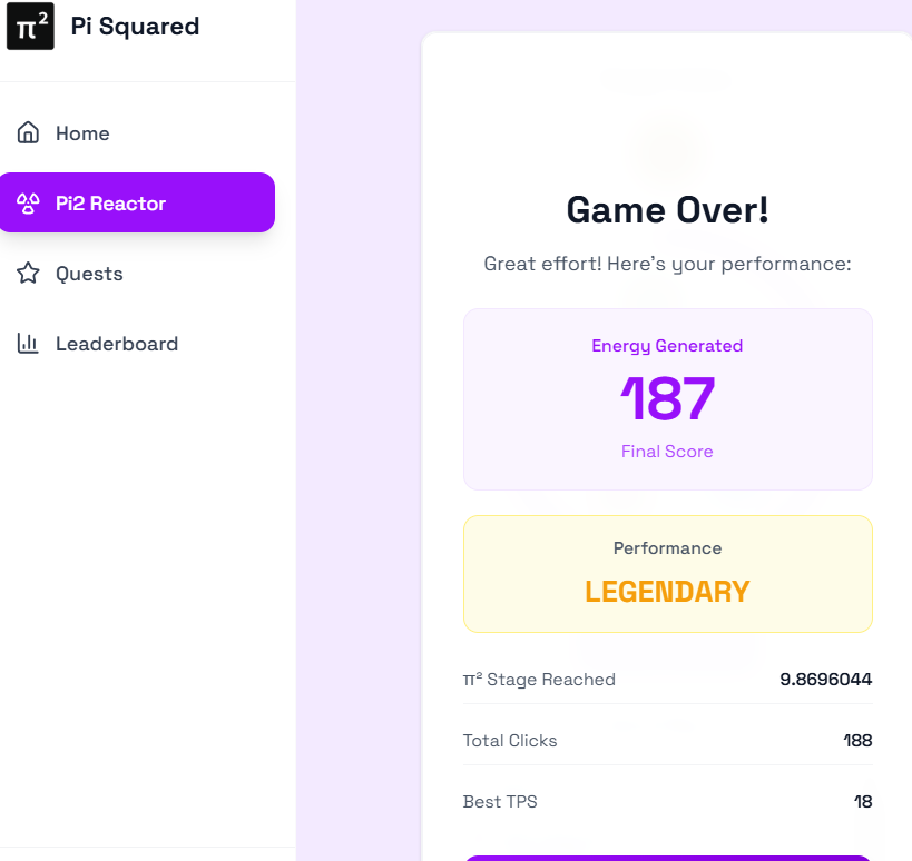 mrygod_'s tweet photo. my score on the reactor game @pisquared https://t.co/3TswETKjF3