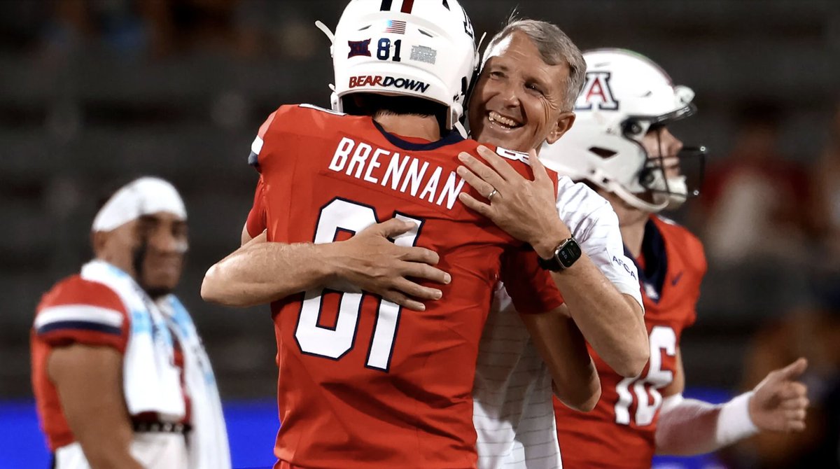 Justin Spears (@justinesports) on Twitter photo Great photo of Brent Brennan hugging his son, Scotty, who got some playing time in Arizona's 48-3 win over Weber State.
That's why <a href="/KellyPresnell/">Kelly Presnell</a> gets paid the big bucks. Great photo of Brent Brennan hugging his son, Scotty, who got some playing time in Arizona's 48-3 win over Weber State.
That's why <a href="/KellyPresnell/">Kelly Presnell</a> gets paid the big bucks.