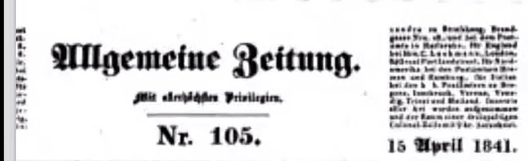 khjot's tweet photo. صحيفة المانية من عام 1841
تذكر واقعة دلة جلحد الحباشنة 
في الهية الاولى عام 1834 https://t.co/ndvNundpAt