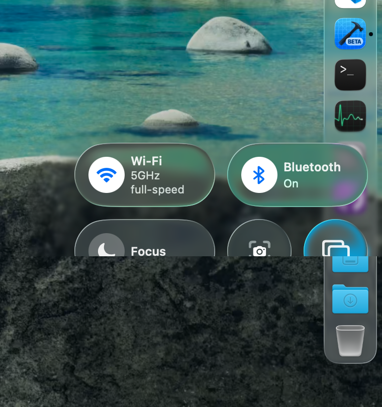 xezrunner's tweet image. Yes, this is the best location and size for the Control Center on the screen.