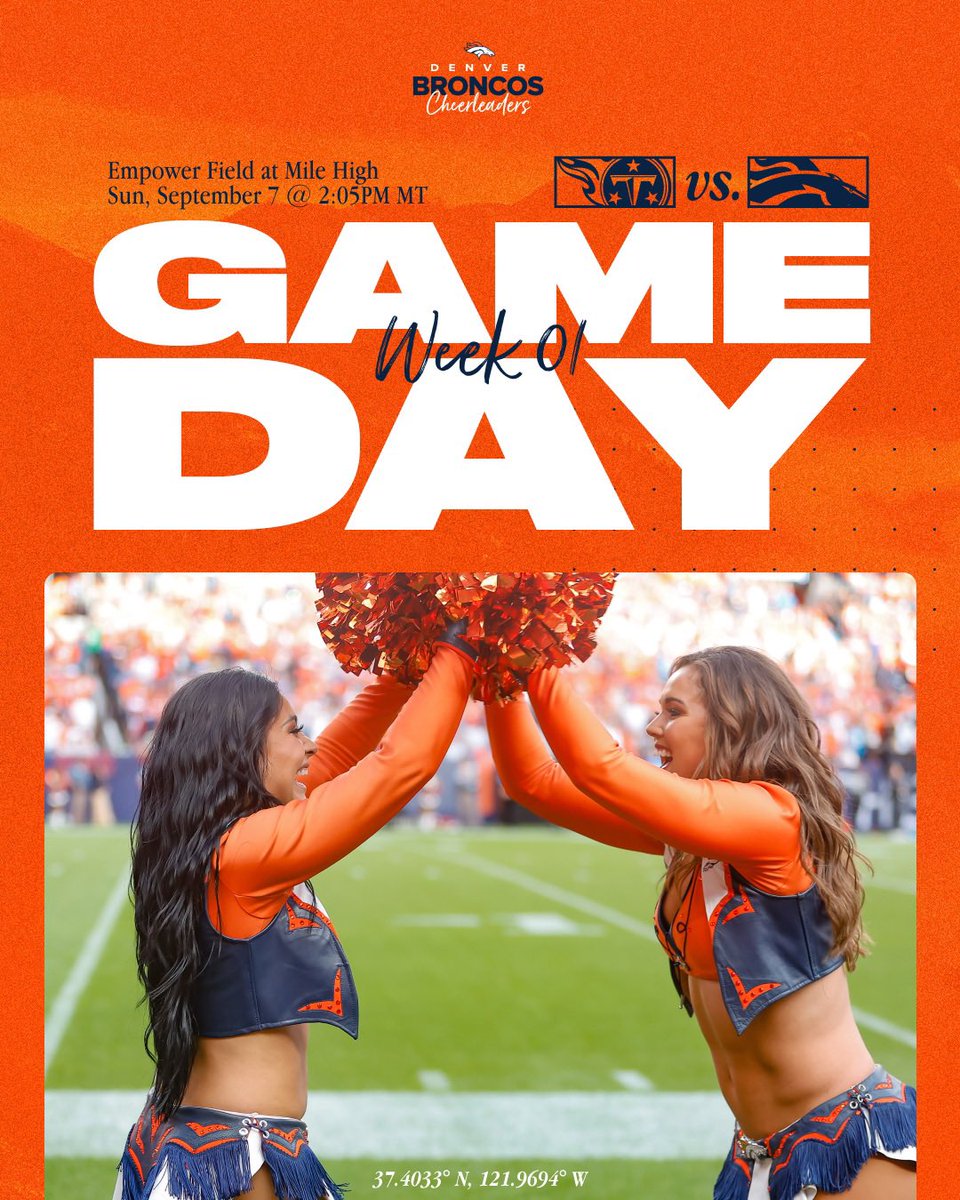 IT’S FINALLY HERE 🙌 

#TENvsDEN | #BroncosCountry
