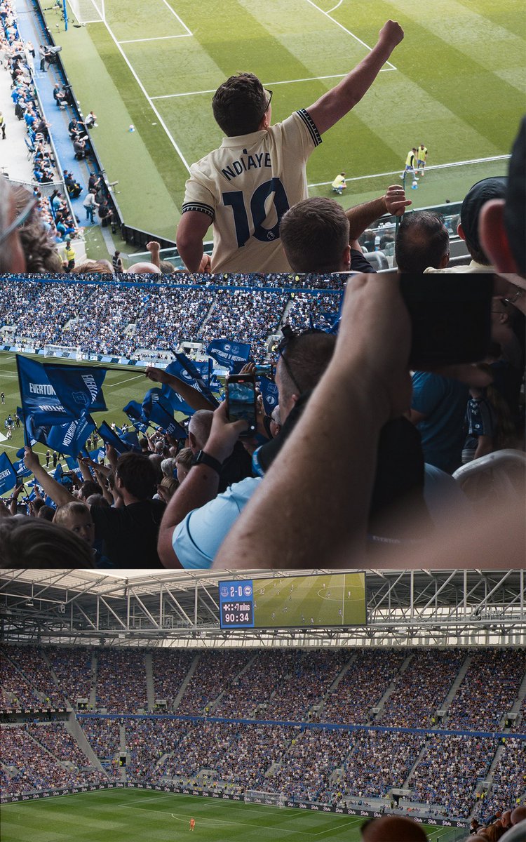 A snapshot of <a href="/EvertonStadium/">Hill Dickinson Stadium</a> taken before during and since the Brighton game