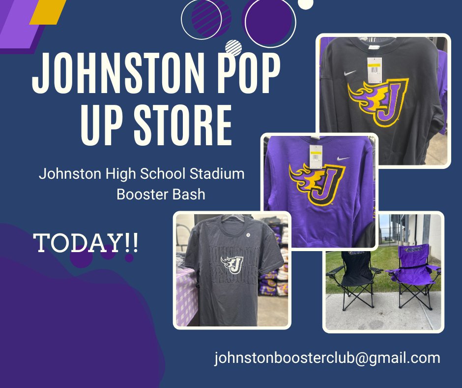 Johnston Booster Club (@jcsdboosterclub) on Twitter photo Swing by the Booster Bash at the JHS Stadium today from 5-7pm to check out all the latest Johnston Gear! <a href="/JCSD__Athletics/">Johnston Athletics & Activities</a> <a href="/JohnstonCSD/">Johnston Schools</a> Swing by the Booster Bash at the JHS Stadium today from 5-7pm to check out all the latest Johnston Gear! <a href="/JCSD__Athletics/">Johnston Athletics & Activities</a> <a href="/JohnstonCSD/">Johnston Schools</a>