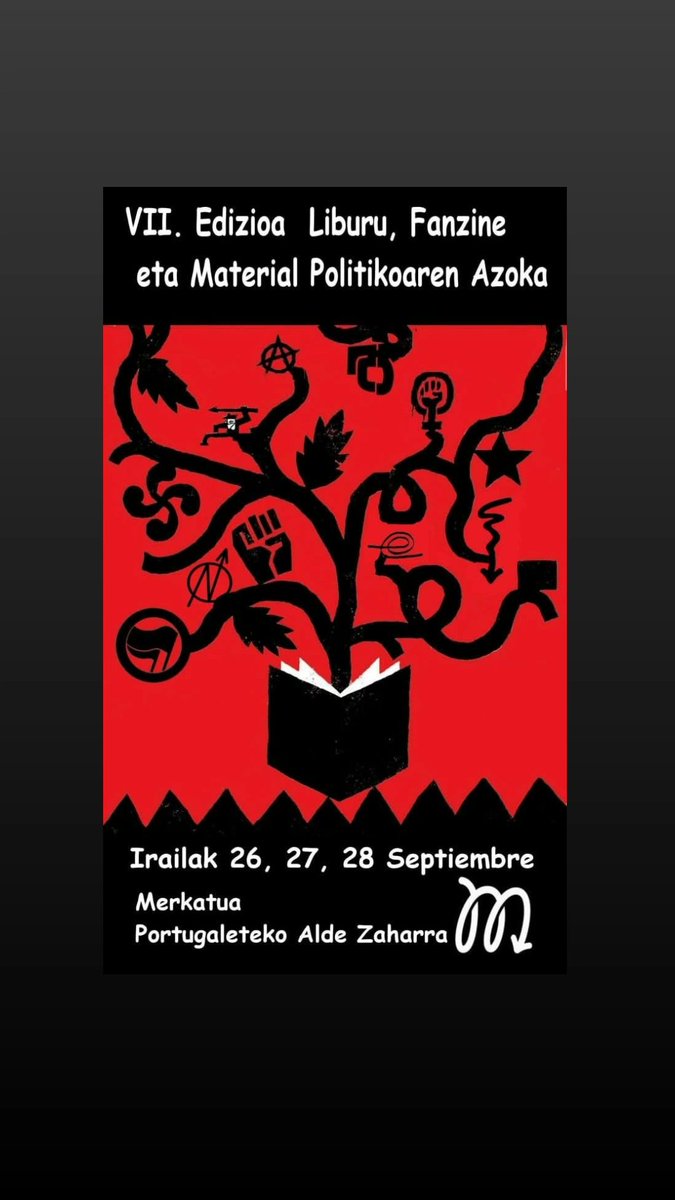 Irailak 26, 27 eta 28an BERANGOKOEKIN ELKARTASUN KOMITEA Portugaleten egongo da, liburu, fanzine eta material politikoaren azokan. Materiala salgai eukiko dogu postuan eta tabernatxua zabalik. Hurbildu zaitez!!

Berangokoak Aske!
Ongi etorriak libre!
BEK