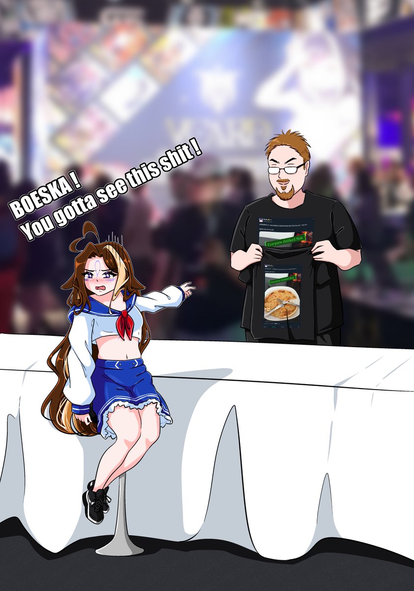 A recreation of meeting <a href="/shylilytwitch/">Shylily</a> at TwitchCon EU for the past 3 years. It's always a pleasure meeting you! 💙💙

Thanks to <a href="/Yammmmmmmmers/">Senator Yammers</a> for the lovely idea! And thanks to the amazing <a href="/Gryever_AW/">Gryever_AW</a> for Illustrating it! 💙

🎨in 2nd pic that i got signed by lily: <a href="/MarinkiArt/">Marinki</a>