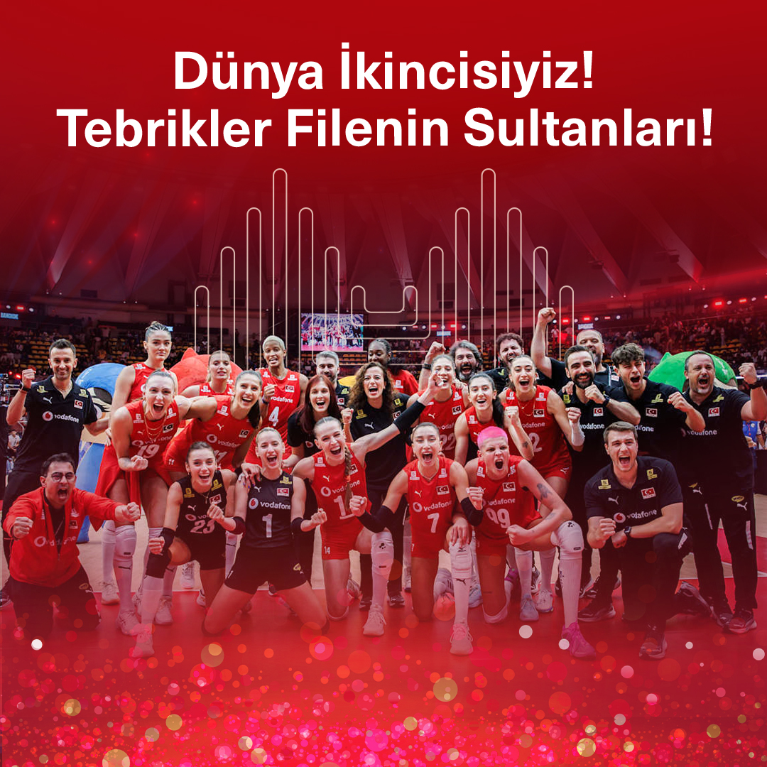 A Millî Kadın Voleybol Takımımız, FIVB Kadınlar Dünya Voleybol Şampiyonası’nda bir ilki başararak dünya ikinciliği ile gümüş madalyanın sahibi oldu. Tebrikler Filenin Sultanları! 🇹🇷