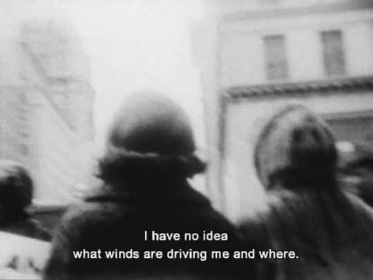 Jonas Mekas
 Lost, lost, lost, 1976

“I was there, recording it all with my camera.”