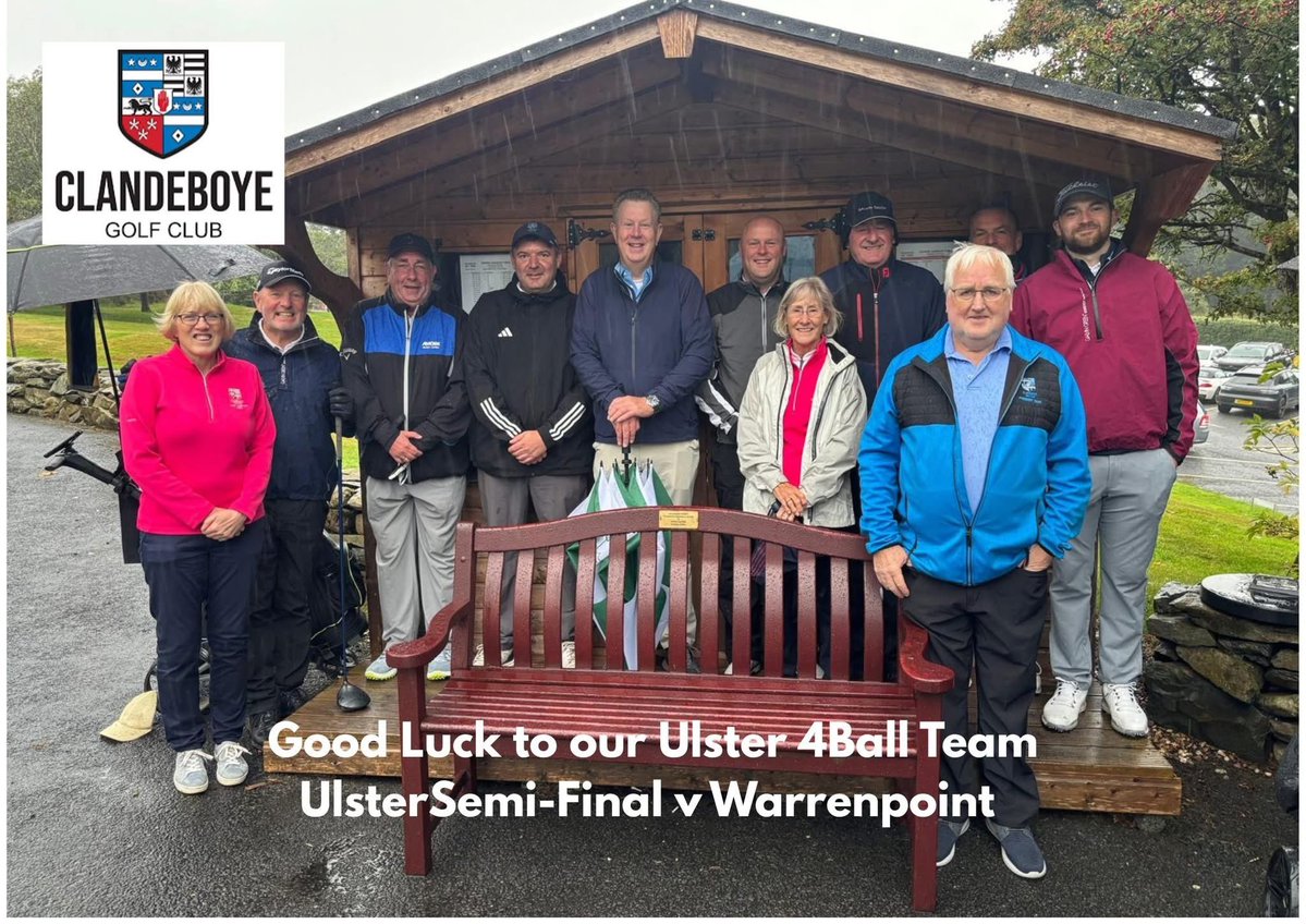 Clandeboye Golf Club, Co. Down, Northern Ireland. (@clandeboyegc) on Twitter photo Best of luck to our Ulster 4Ball Team as they take on <a href="/WarrenpointGC/">WarrenpointGolfClub</a> in the Ulster South Semi-Final. Matches underway in extremely testing conditions. Best of luck to our Ulster 4Ball Team as they take on <a href="/WarrenpointGC/">WarrenpointGolfClub</a> in the Ulster South Semi-Final. Matches underway in extremely testing conditions.