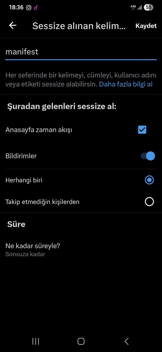 Manifes*t kelimesini sonsuza kadar sessize aldım. Biraz belki anasayfam düzelir