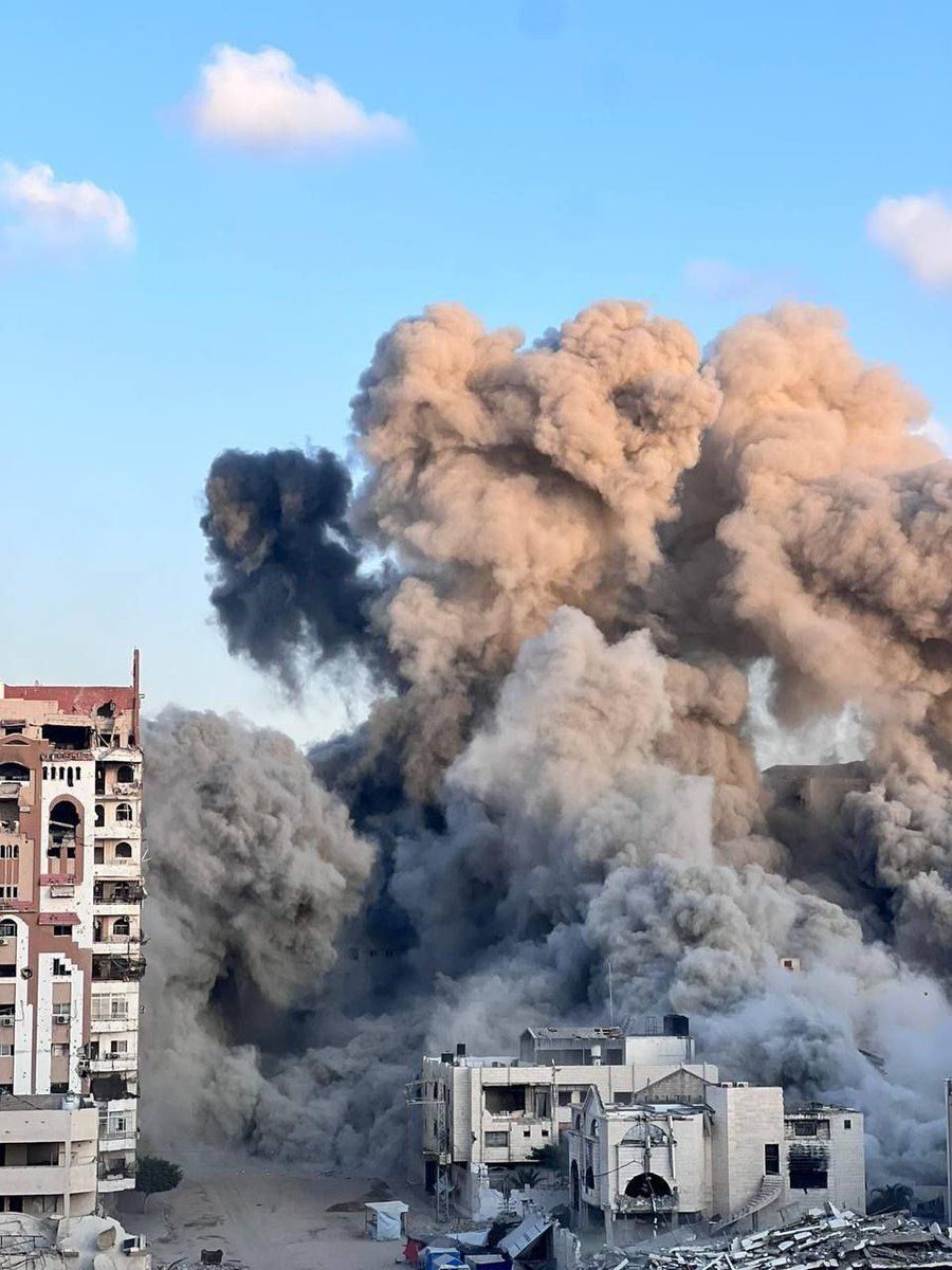 🔴تدمير عمارة الرؤيا قبل قليل