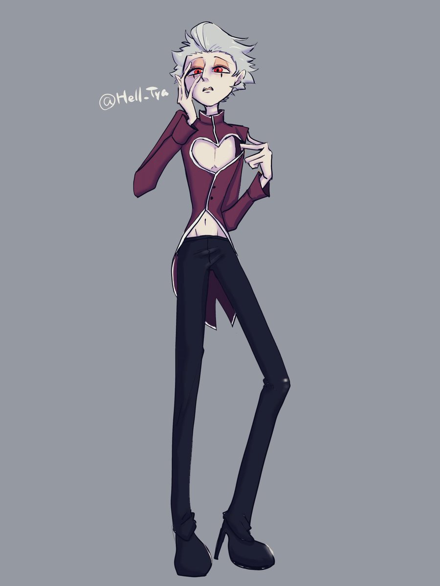 Hell_Tya's tweet photo. @HumanStolsWeek 
#HumanStolasWeek  #HumanStolasWeek2025
Day 5: Fashion Show/Lingerie

I want Stolas to strike a pose and wear an outfit like the ones from my favorite manga. https://t.co/86fssrysiP