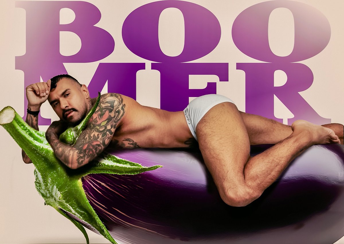 “Boomer 🍆”
Artist: <a href="/JamesRupapara/">James Gray Rupapara</a>  
Model: <a href="/Boomer_Banks/">Boomer Banks</a> 
•
Definitely 1 of your 5 a day