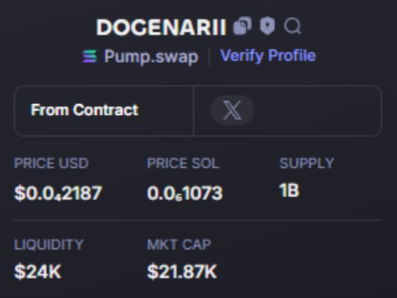 jerrycall254's tweet photo. ATH DONE X72
🛒 Token: DOGENARII
🔗 Token Address: 8LFpoJWGS65GMDL7jPKPPgvns3g6vEDg15BmcUSsezuR
📈 Current MC: $22K
PRV: https://t.co/0ZoYCQkvmd https://t.co/w7bXeEUV5w