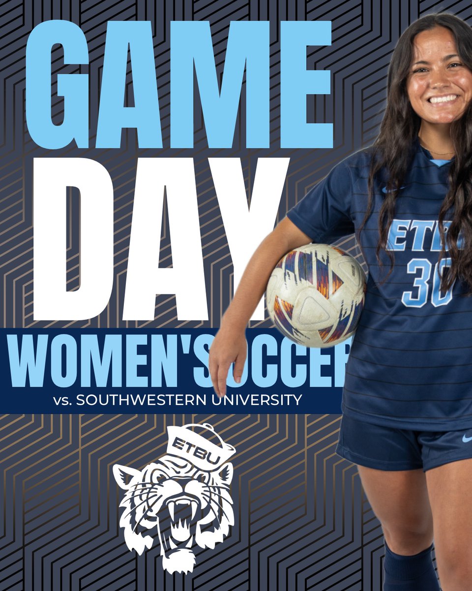 ETBU Athletics (@goetbutigers) on Twitter photo #ETBUGameDay | ⚽️
🐯 <a href="/ETBU_WS/">ETBU Women's Soccer</a>
🆚 <a href="/SUPirates/">Southwestern Pirates</a>
📍 | Marshall, TX
🏟 | Cornish Field
⌚️| 3:30 PM
📰| bit.ly/ETBUwsGD25suSE…
🔗| linktr.ee/ETBUWSoccer #ETBUGameDay | ⚽️
🐯 <a href="/ETBU_WS/">ETBU Women's Soccer</a>
🆚 <a href="/SUPirates/">Southwestern Pirates</a>
📍 | Marshall, TX
🏟 | Cornish Field
⌚️| 3:30 PM
📰| bit.ly/ETBUwsGD25suSE…
🔗| linktr.ee/ETBUWSoccer