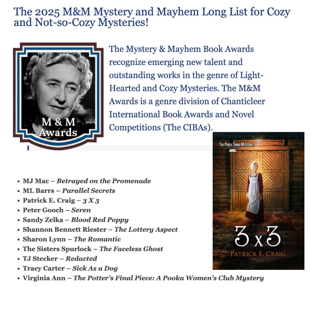 Patrick E Craig's Award-Winning Books -Patrick's books did very well in the recent Reader's Favorite Award Competition. mailchi.mp/18b20c9a7892/p…