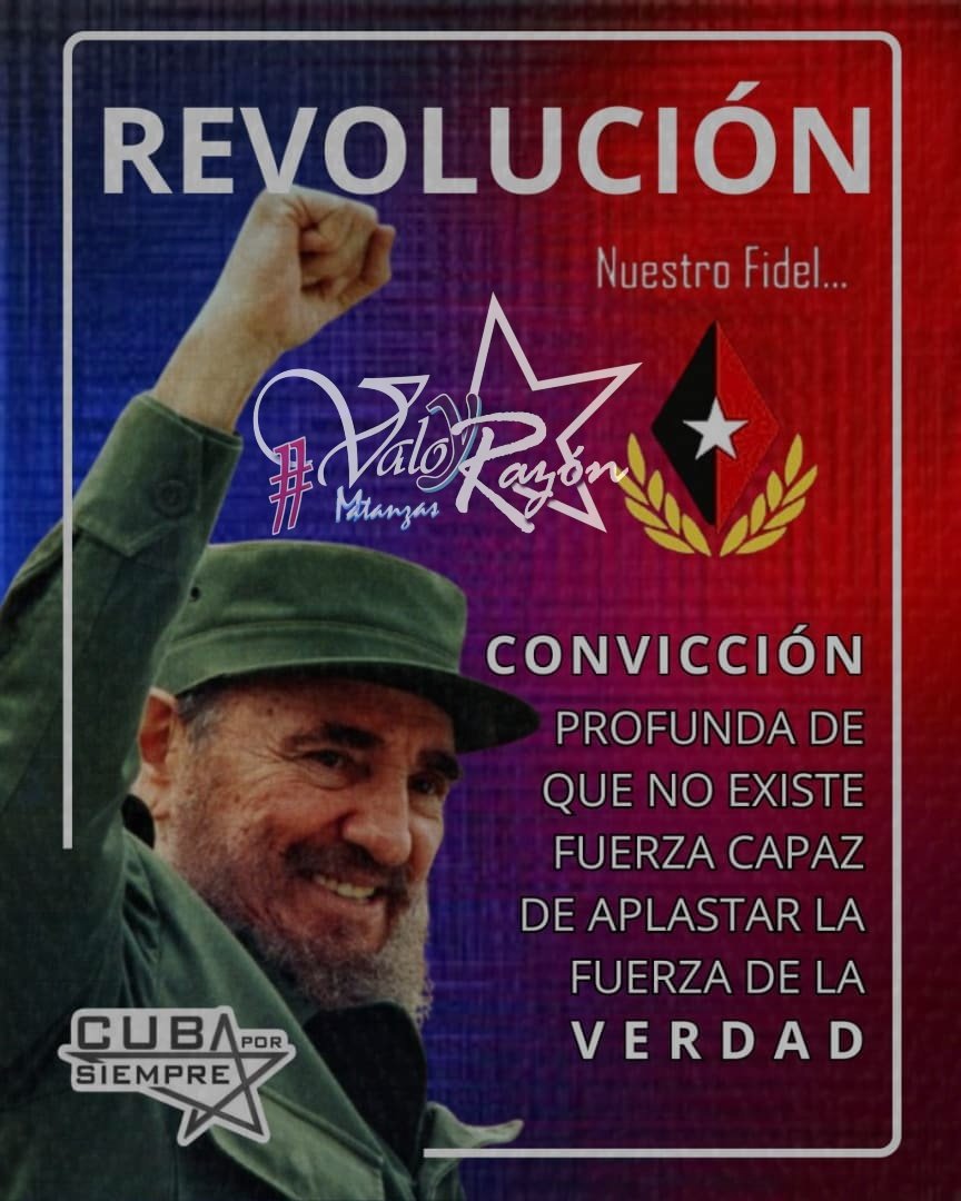 "Internet es un instrumento revolucionario que permite recibir y transmitir ideas, en las dos direcciones, algo que debemos saber usar”.
#100AñosConFidel
#ValorYRazón
