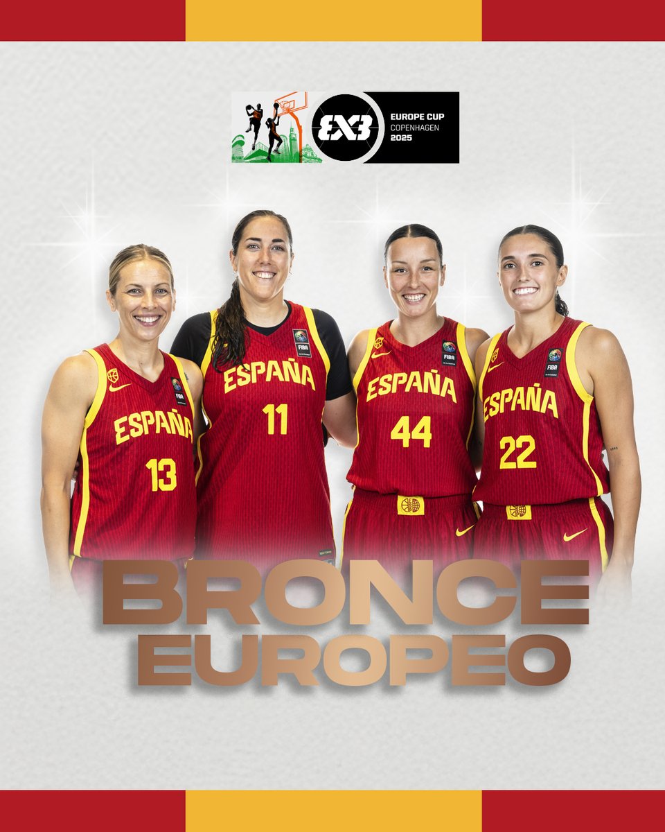 La #SelFEM3x3 🇪🇸 vuelve a un PODIO 🥉

Tercera MEDALLA consecutiva en un Europeo 🔝

3º/4º Puesto #3x3Europe
🇪🇸🆚 🇫🇷 (21-15)
📌 Copenhague (Dinamarca)

#LaFamilia  #SomosEquipo