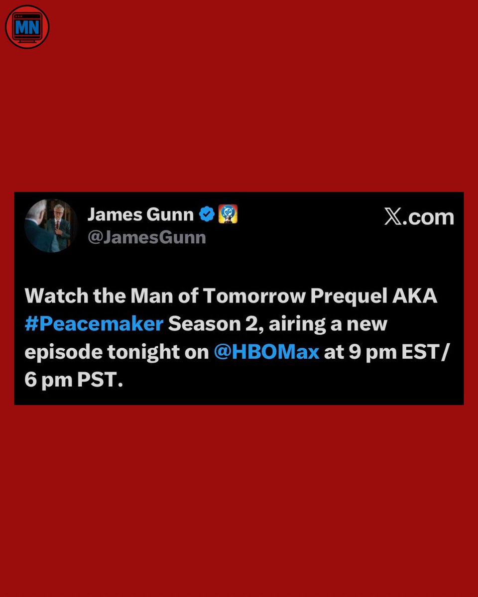 MultiversNation's tweet image. 🚨 BREAKING: JAMES GUNN SAYS
'PEACEMAKER' SEASON 2 IS THE PREQUEL TO 'MAN OF TOMORROW'

#Peacemaker #ManOfTomorrow #JamesGunn