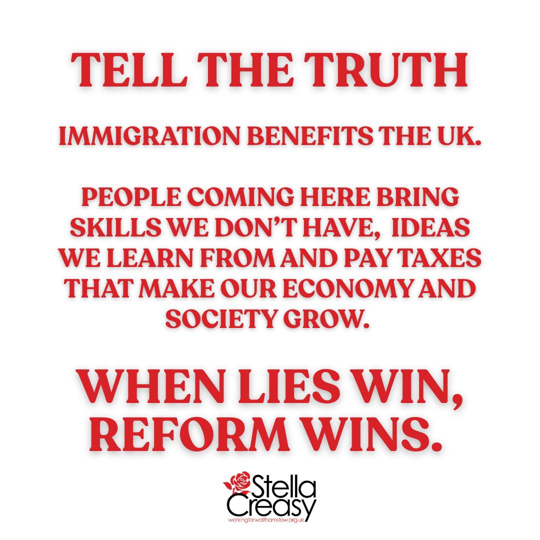 Immigration is a net contributor to the UK economy. The only difference in academic studies is by how much. Pass it on.