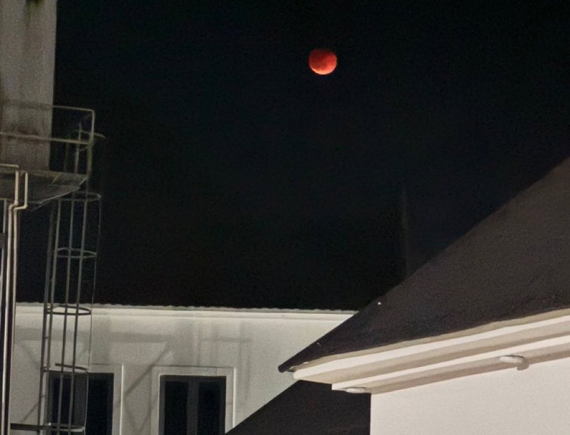 Lunar eclipse seen in Nigeria.