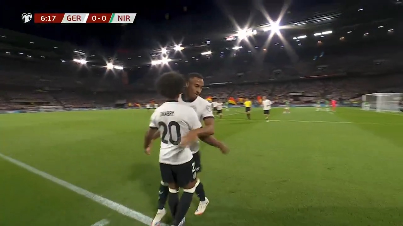 A perfect start for Germany as Serge Gnabry finds the back of the net on the counter attack 🇩🇪