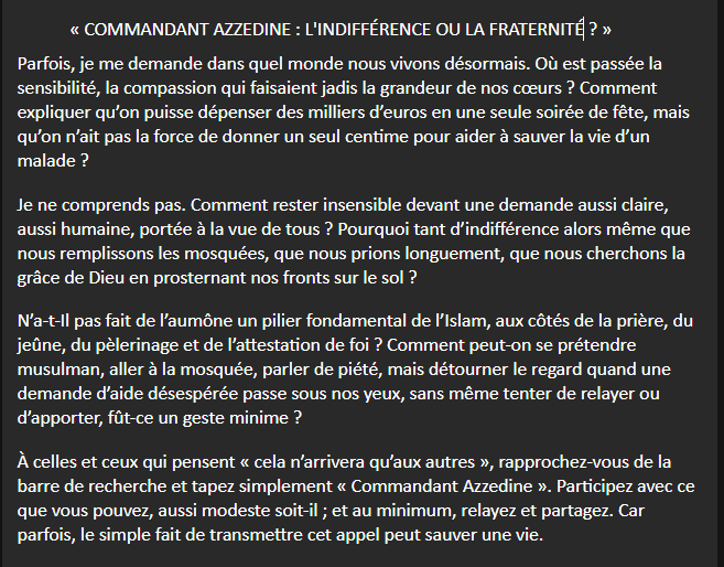 DEHAIRI's tweet photo. Sur Facebook , sur Tiktok et ici tapez sur la barre de recherche tapez  "Commandant Azzedine" il y'a une cagnotte pour l'aider à se soigner... https://t.co/YLKu3GwTb4