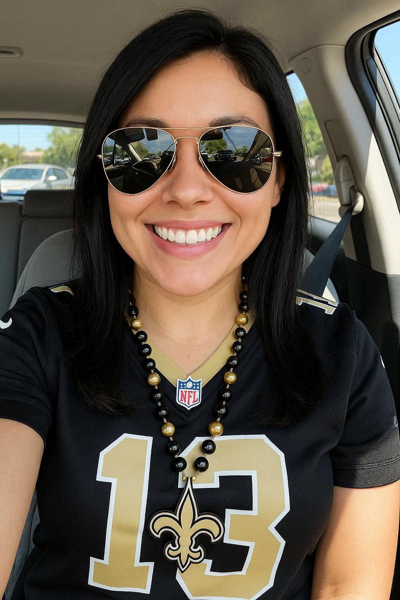 CantGuardAriana's tweet photo. we have to play our cards right to start the season, right? challenge accepted!

happy #SaintsGameDay to my fellow who dats! let’s open up 2025 with a W! 🖤⚜️🏈🔥💪🏻🙌🏻

#WHODAT⚜️ #GEAUXSAINTS⚜️ #ARZvsNO #BeatTheCardinals #BackToFootball https://t.co/fQ6dUWV9Xm