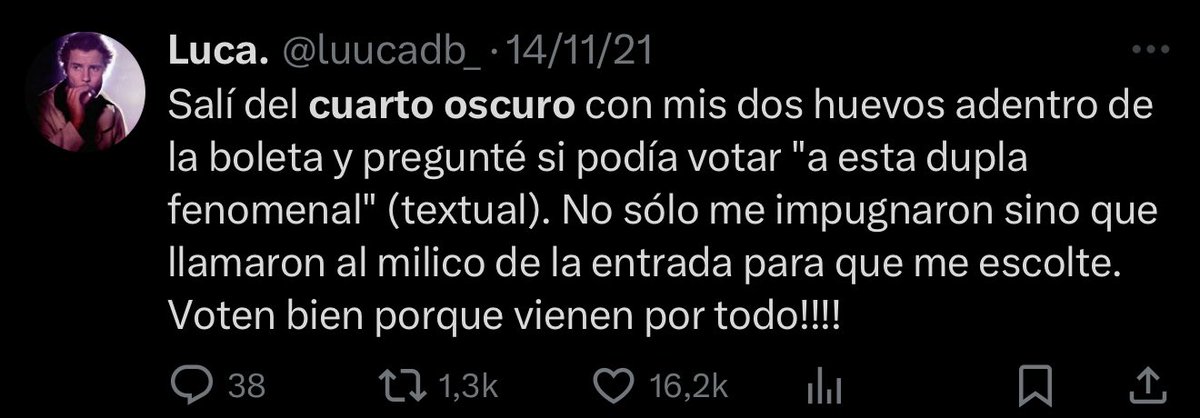 En época electoral solo puedo pensar en este tuit