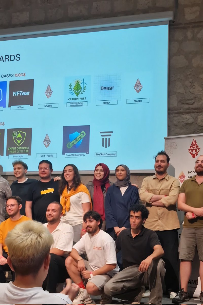 duy_selin's tweet photo. That's winner's 🏆 InsuraX
@ETHIstanbul_io 🤍 @koza_dao 💚@aygur_sena @Fatmanurr______ https://t.co/kfKUlbGql6