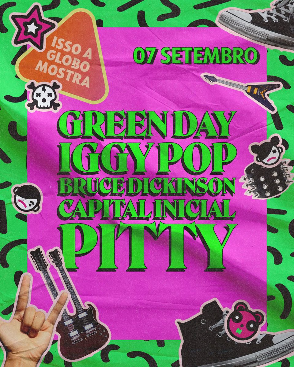 tvglobo's tweet image. o #TheTownNaGlô tem um lineup de peso pra hoje

vem curtir os melhores momentos de Green Day, Iggy Pop, Bruce Dickinson, Capital Inicial e Pitty com a gente 🤘 #TheTown2025