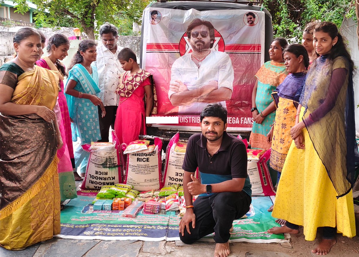 Special Thanks To Mega Fans
<a href="/TheUnknownCult/">The Unknown Cult⚰️</a> Annaya
<a href="/4maheshwaramk/">Karthik M</a> Annayya
With Both of ur Support we did this event ❤️🙏🙏 Successfully
<a href="/PawanKalyan/">Pawan Kalyan</a> ❤️🙏