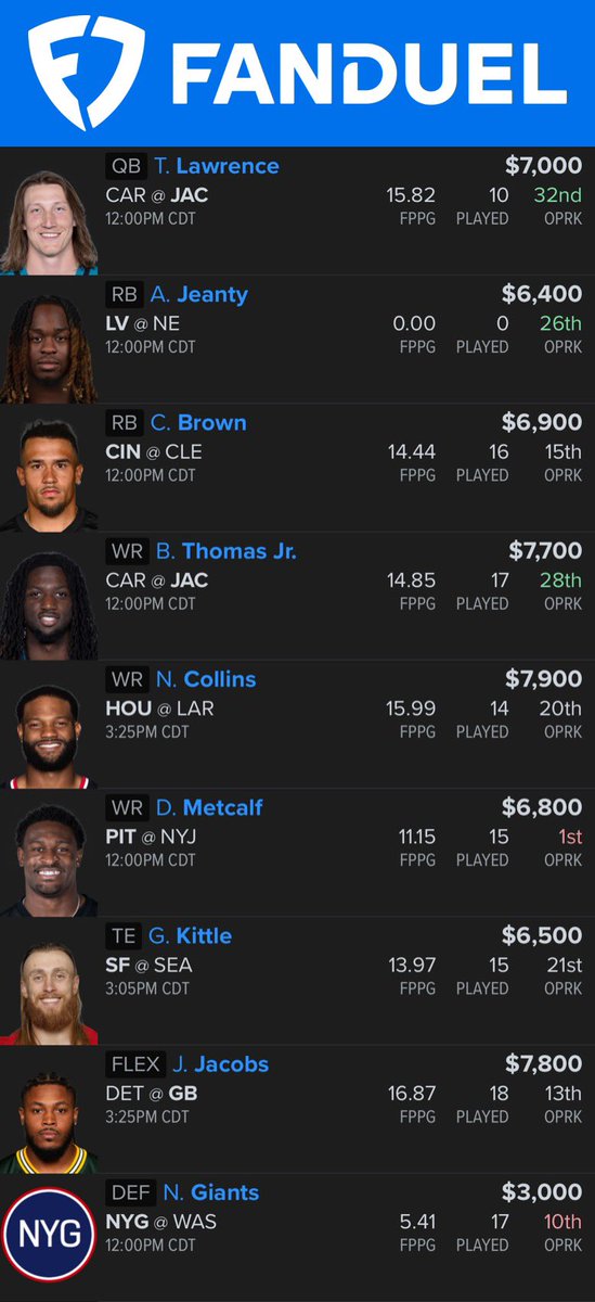 Main line for today lets win some money