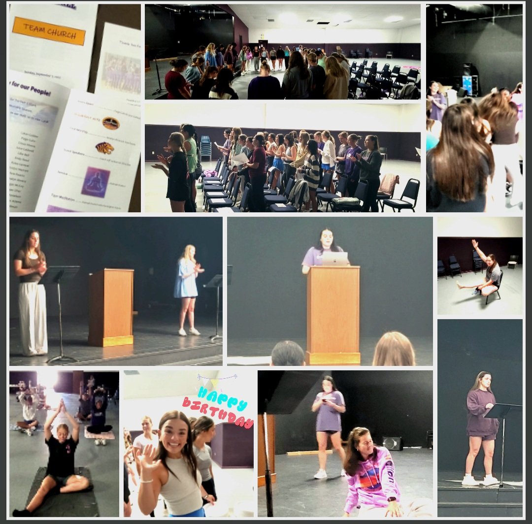 Fall Team Church was incredible!! 

We had an amazing time of fellowship, testimony, and worship this morning 💜🖤

1st Corinthians 9:24
#PE

#RollTigs 🐯