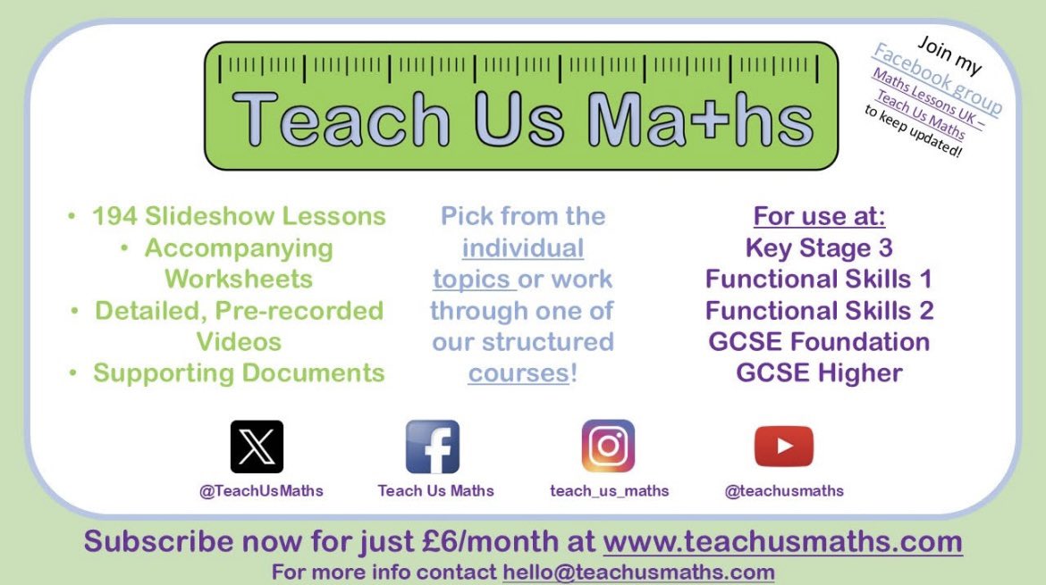 TeachUsMaths's tweet photo. Learners…
Are you looking for affordable and quality Maths lessons for home education or to support with school studies?

Subscribe at https://t.co/sFFPZqBa0O for £6/month!

For more info watch this video 
https://t.co/5aqKQZf4MX

#maths #students #homeeducation #teachusmaths https://t.co/WxtKLUikpw