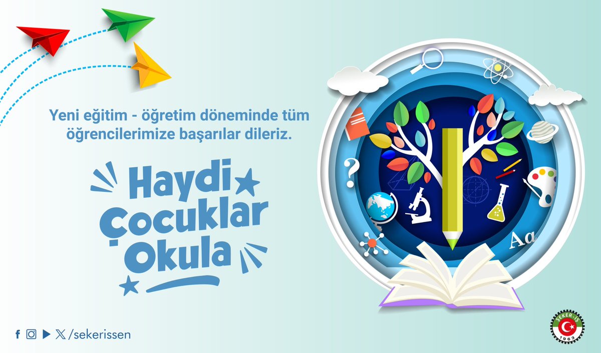 Yeni eğitim öğretim dönemi başlıyor!
Sevgili öğrencilerimizin gözlerindeki umut, kalplerindeki heyecan hiç eksilmesin…

Tüm çocuklarımıza başarı, mutluluk ve sağlık dolu bir dönem diliyoruz.
 Geleceğimizin teminatı öğrencilerimize ve emekleriyle onları yetiştiren değerli